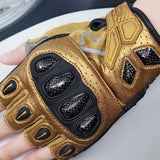 seibertron-gallery:sps7h-scene-color-groups-20260721 | Produkt:8847662776510 | Farbe:Gold | Slot:4 | Seibertron SPS-7H Gold Halbfinger-Motorradhandschuhe Szenenbild 4