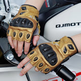 seibertron-gallery:sps7h-scene-color-groups-20260721 | Produkt:8847662776510 | Farbe:Gold | Slot:5 | Seibertron SPS-7H Gold Halbfinger-Motorradhandschuhe Szenenbild 5