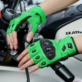 seibertron-gallery:sps7h-scene-color-groups-20260721 | Produkt:8847662776510 | Farbe:Grün | Slot:3 | Seibertron SPS-7H grüne Halbfinger-Motorradhandschuhe Szenenbild 3