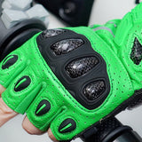 seibertron-gallery:sps7h-scene-color-groups-20260721 | Produkt:8847662776510 | Farbe:Grün | Slot:4 | Seibertron SPS-7H grüne Halbfinger-Motorradhandschuhe Szenenbild 4