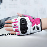seibertron-gallery:sps7h-scene-color-groups-20260721 | Produkt:8847662776510 | Farbe:Rosa | Slot:1 | Seibertron SPS-7H Rosa Halbfinger-Motorradhandschuhe Szenenbild 1