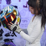 seibertron-gallery:sps7h-scene-color-groups-20260721 | Produkt:8847662776510 | Farbe:Weiß | Slot:4 | Seibertron SPS-7H weiße Halbfinger-Motorradhandschuhe Szenenbild 4