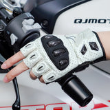 seibertron-gallery:sps7h-scene-color-groups-20260721 | Produkt:8847662776510 | Farbe:Weiß | Slot:5 | Seibertron SPS-7H weiße Halbfinger-Motorradhandschuhe Szenenbild 5