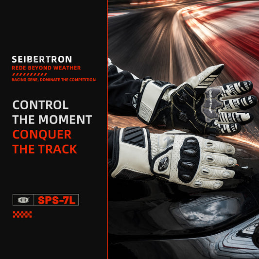 Farbe:Weiß | Seibertron SPS-7L Weiß – Lifestyle-Aufnahme beim Motorradfahren