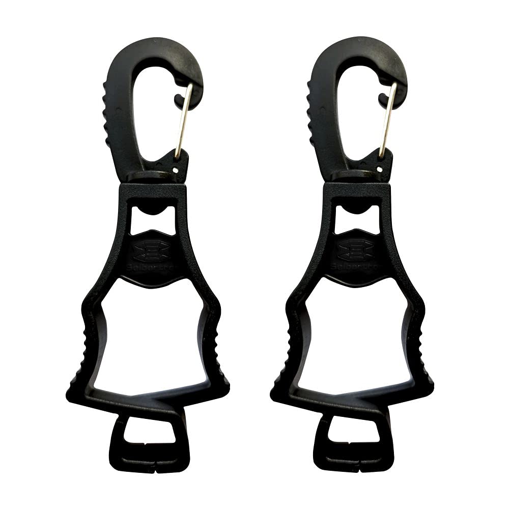 Arbeitshandschuh-Clips Menge Original-20260715 | Variante: Schwarz 2 Stück | Seibertron patentiertes Originalbild der Arbeitshandschuh-Clips