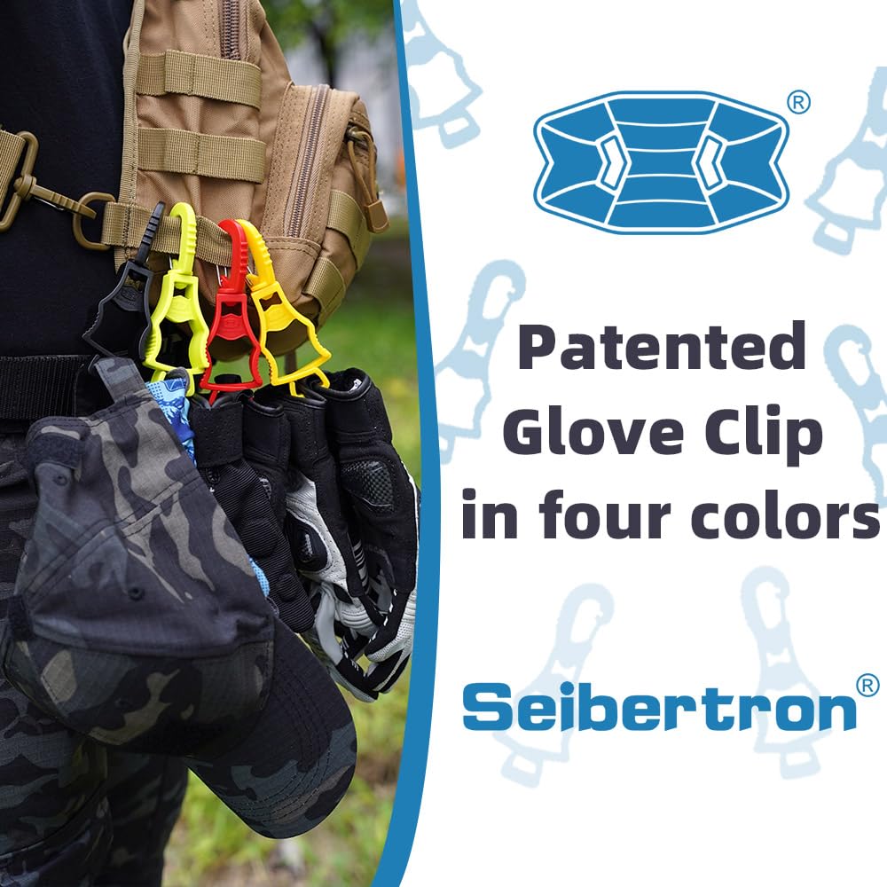 Arbeitshandschuh-Clips Menge Original-20260715 | Detail: Marken-Detail | Seibertron patentierte Arbeitshandschuh-Clips Originalbild