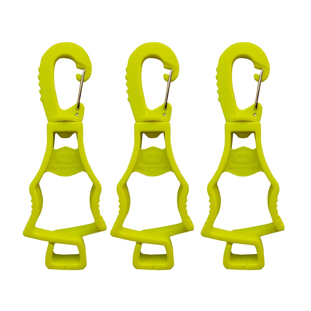 work-glove-clips-quantity-original-20260715 | Variante:Leuchtgelb 3 Stück | Seibertron patentierte Arbeitshandschuh-Clips Originalbild
