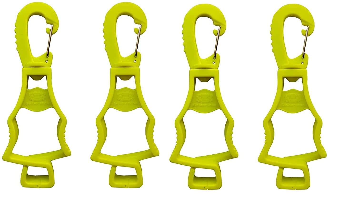 work-glove-clips-quantity-original-20260715 | Variante:Leuchtgelb 4 Stück | Seibertron patentierte Arbeitshandschuh-Clips Originalbild