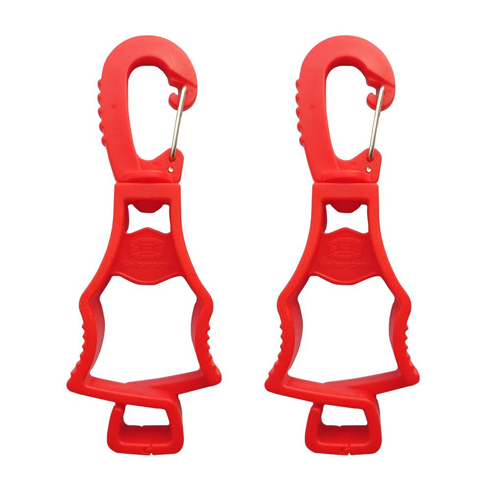 Arbeitshandschuh-Clips Menge Original-20260715 | Variante: Rot 2 Stück | Seibertron patentierte Arbeitshandschuh-Clips Originalbild