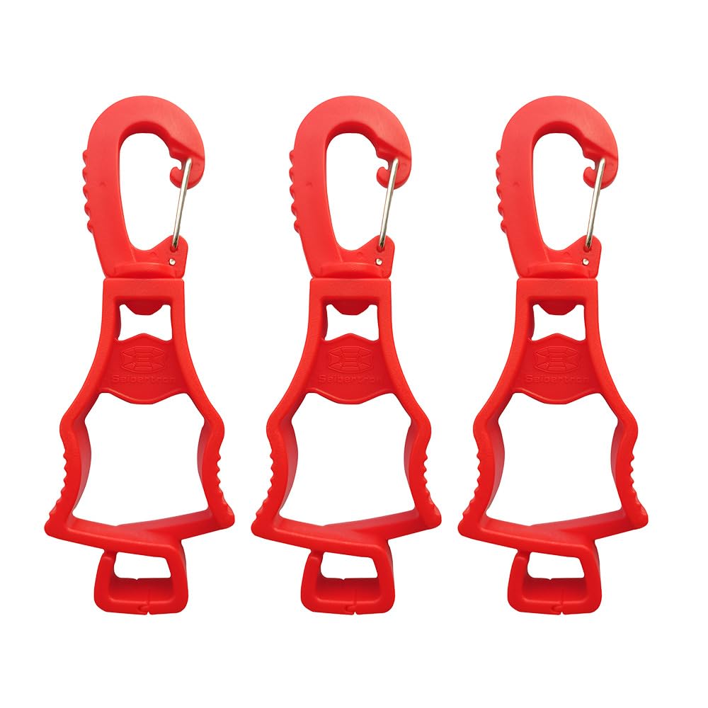Arbeitshandschuh-Clips Menge Original-20260715 | Variante: Rot 3 Stück | Seibertron patentierte Arbeitshandschuh-Clips Originalbild