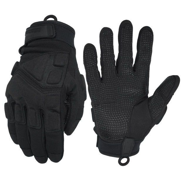 Farbe: Schwarz | Seibertron S.O.L.A.G 2.0 Vollfinger-Wasserabweisende taktische Handschuhe mit Fingern Bild 01