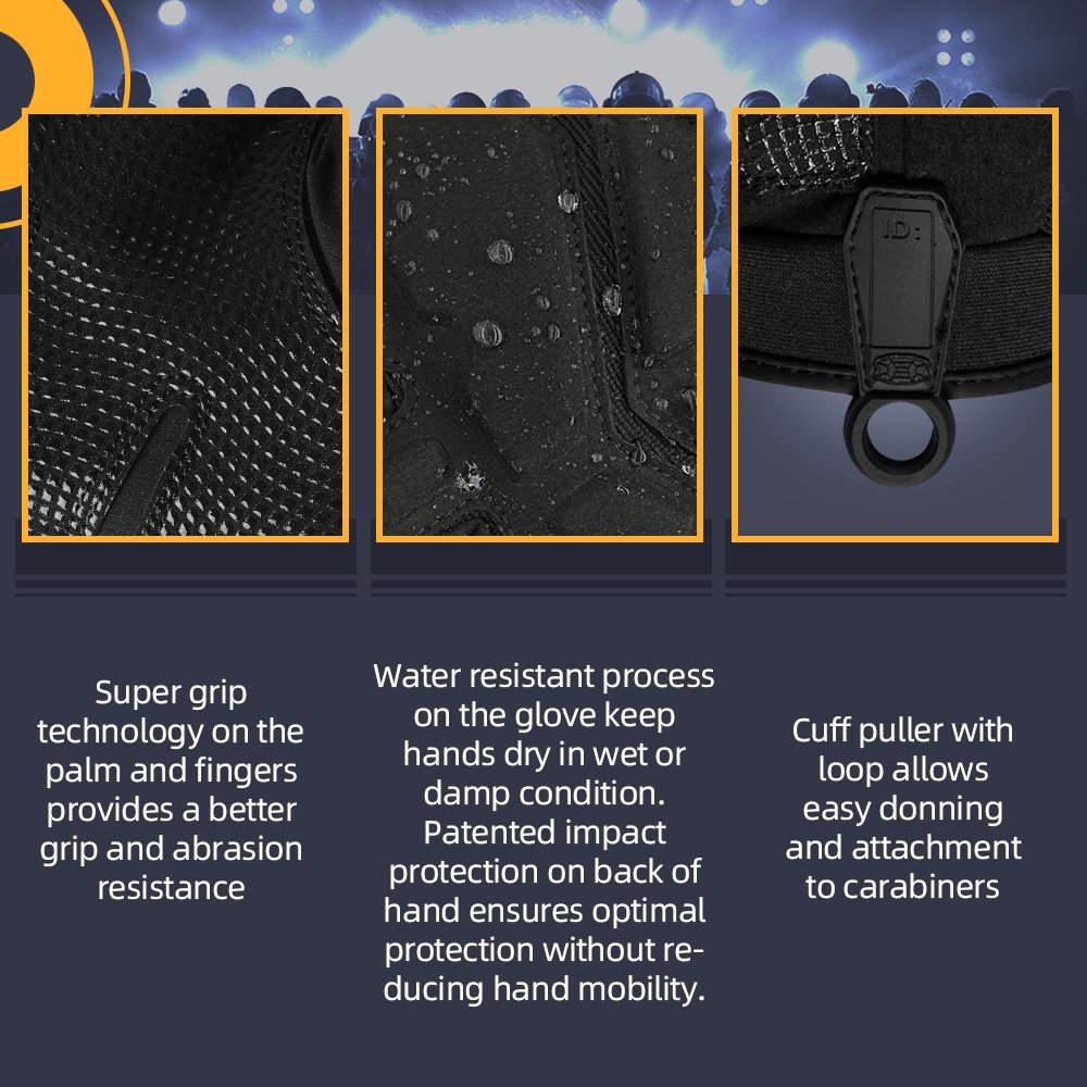 Farbe: Schwarz | Seibertron S.O.L.A.G 2.0 Vollfinger-Wasserabweisende taktische Handschuhe mit Fingern Bild 04