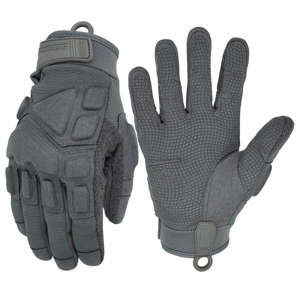 Farbe: Grau | Seibertron S.O.L.A.G 2.0 Vollfinger, wasserabweisende Vollfinger-Taktikhandschuhe, Bild 05