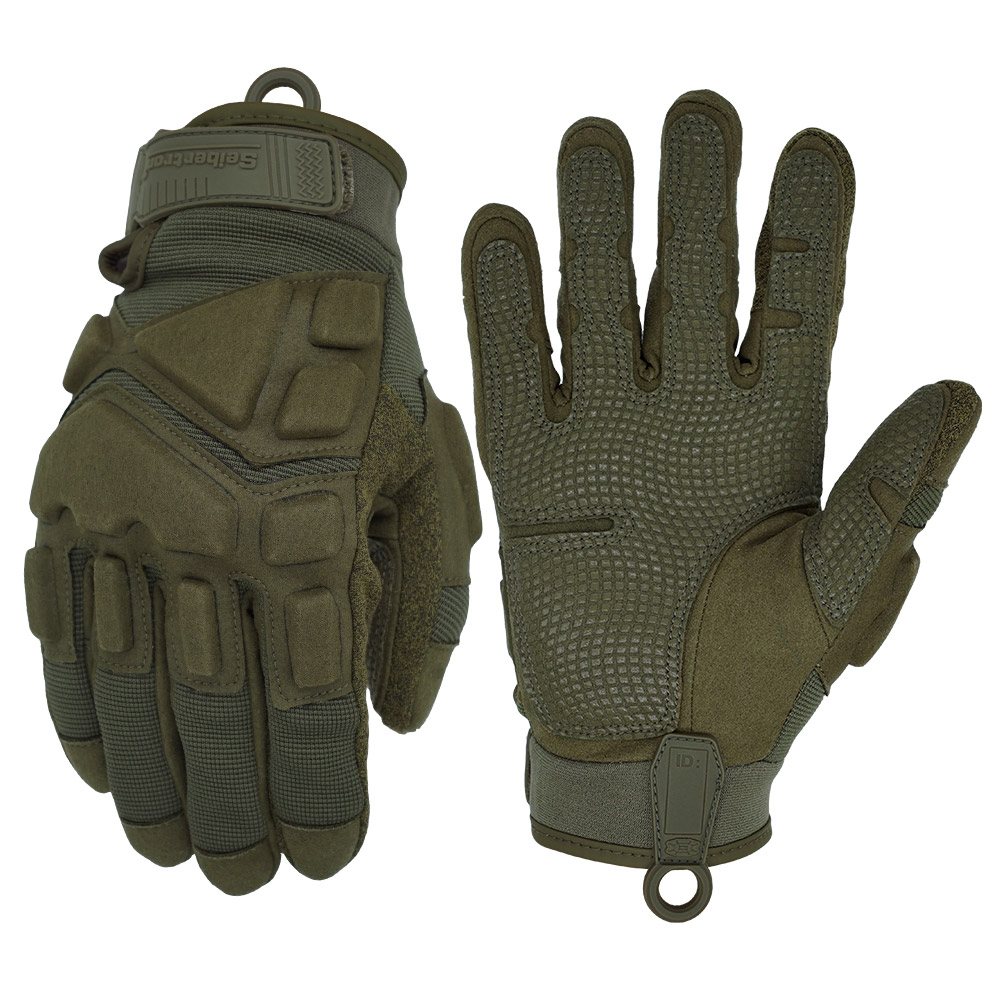 Farbe: Armeegrün | Seibertron S.O.L.A.G 2.0 Vollfinger-Wasserabweisende taktische Handschuhe mit Vollfinger-Bild 09
