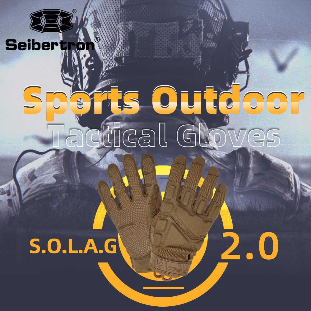 Farbe: Coyote | Seibertron S.O.L.A.G 2.0 Vollfinger wasserabweisende taktische Handschuhe Bild 14
