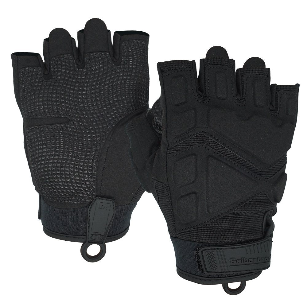 Farbe: Schwarz | Seibertron S.O.L.A.G 2.0 Halbfinger-Handschuhe, halbfinger Outdoor-Taktikhandschuhe, Bild 01