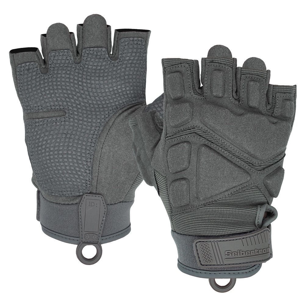 Farbe: Grau | Seibertron S.O.L.A.G 2.0 Halbfinger-Handschuhe, taktische Outdoor-Halbfinger-Handschuhe, Bild 05