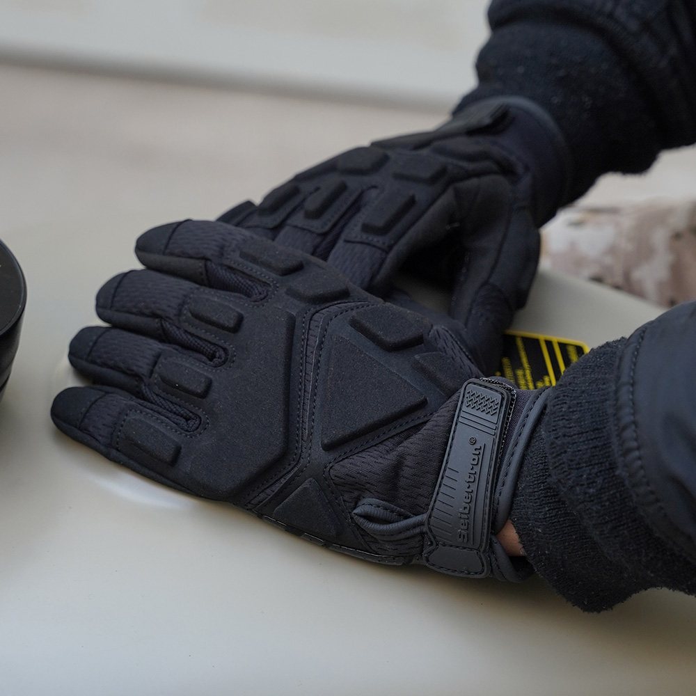 Farbe: Schwarz | Seibertron S.O.L.A.G 2.0 Atmungsaktive Taktikhandschuhe mit vollständigen Fingern Bild 05