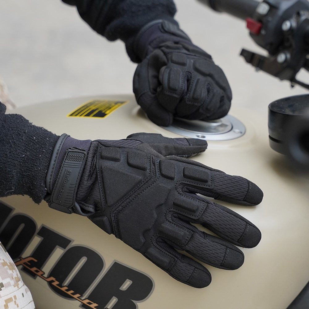 Farbe: Schwarz | Seibertron S.O.L.A.G 2.0 Atmungsaktive taktische Handschuhe mit voller Fingerabdeckung – Bild 06