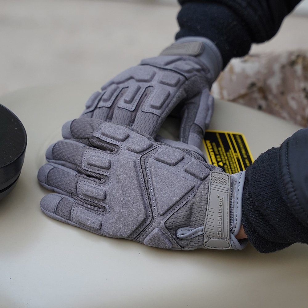 Farbe: Grau | Seibertron S.O.L.A.G 2.0 Atmungsaktive taktische Handschuhe mit voller Fingerabdeckung – Bild 10