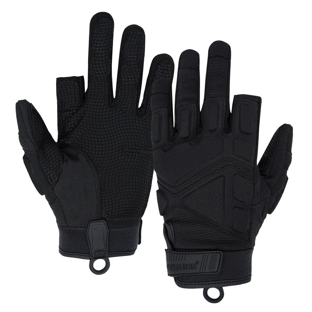 Farbe: Schwarz | Seibertron S.O.L.A.G-HI 2.0 taktische Handschuhe mit halbem Zeigefinger Bild 01