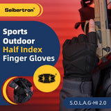 Farbe: Schwarz | Seibertron S.O.L.A.G-HI 2.0 taktische Handschuhe mit halbem Zeigefinger Bild 03