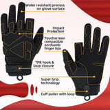 Farbe: Schwarz | Seibertron S.O.L.A.G-HI 2.0 taktische Handschuhe mit halbem Zeigefinger Bild 04