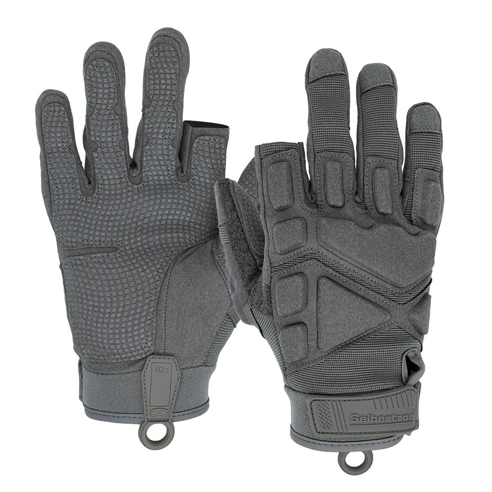 Farbe: Grau | Seibertron S.O.L.A.G-HI 2.0 taktische Handschuhe mit halbem Zeigefinger Bild 06