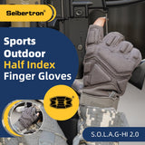 Farbe: Grau | Seibertron S.O.L.A.G-HI 2.0 taktische Handschuhe mit halbem Zeigefinger Bild 07