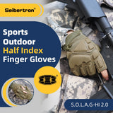 Farbe: Armeegrün | Seibertron S.O.L.A.G-HI 2.0 taktische Handschuhe mit halbem Zeigefinger Bild 11