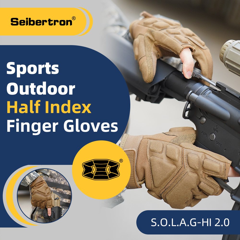 Farbe: Coyote | Seibertron S.O.L.A.G-HI 2.0 taktische Handschuhe mit halbem Zeigefinger Bild 15