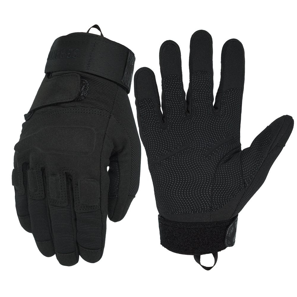 Farbe:Schwarz | Seibertron S.O.L.A.G Taktische Handschuhe mit vollständigen Fingern, wasserabweisend, Touchscreen-tauglich, taktische Handschuhe mit vollständigen Fingern, Bild 01