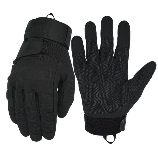 color:Black | Seibertron S.O.L.A.G Tactical Full Finger Gloves water resistant touchscreen tactical full finger gloves image 01