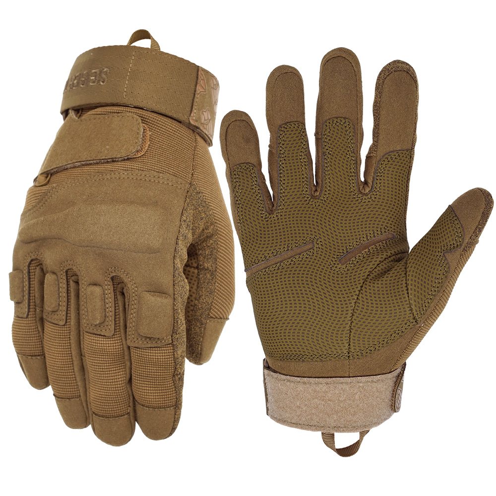 color:Coyote | Seibertron S.O.L.A.G Tactical Full Finger Gloves wasserabweisende taktische Fingerhandschuhe mit Touchscreen-Funktion Bild 13