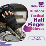 Farbe: Schwarz | Seibertron S.O.L.A.G Half Finger taktische Handschuhe mit halben Fingern Bild 02