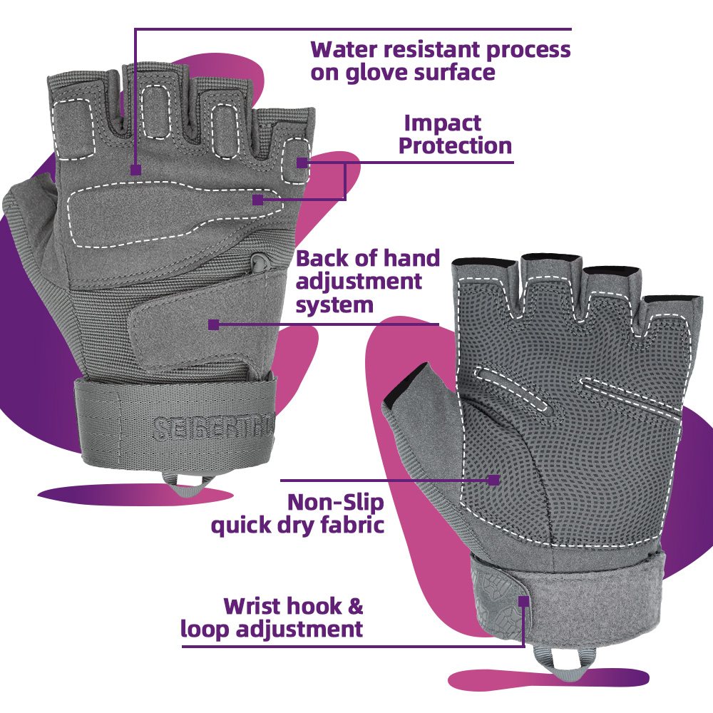 Farbe: Grau | Seibertron S.O.L.A.G Halbfinger taktische Handschuhe Bild 07
