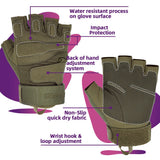 Farbe: Armeegrün | Seibertron S.O.L.A.G Half Finger taktische Handschuhe Bild 11