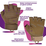 Farbe: Coyote | Seibertron S.O.L.A.G Half Finger taktische Handschuhe mit halben Fingern Bild 15
