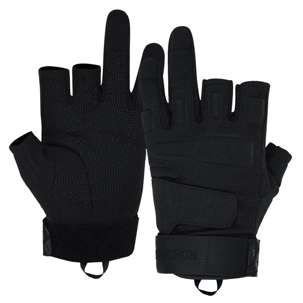 Farbe: Schwarz | Seibertron S.O.L.A.G-T drei fingerlose taktische Handschuhe Bild 01