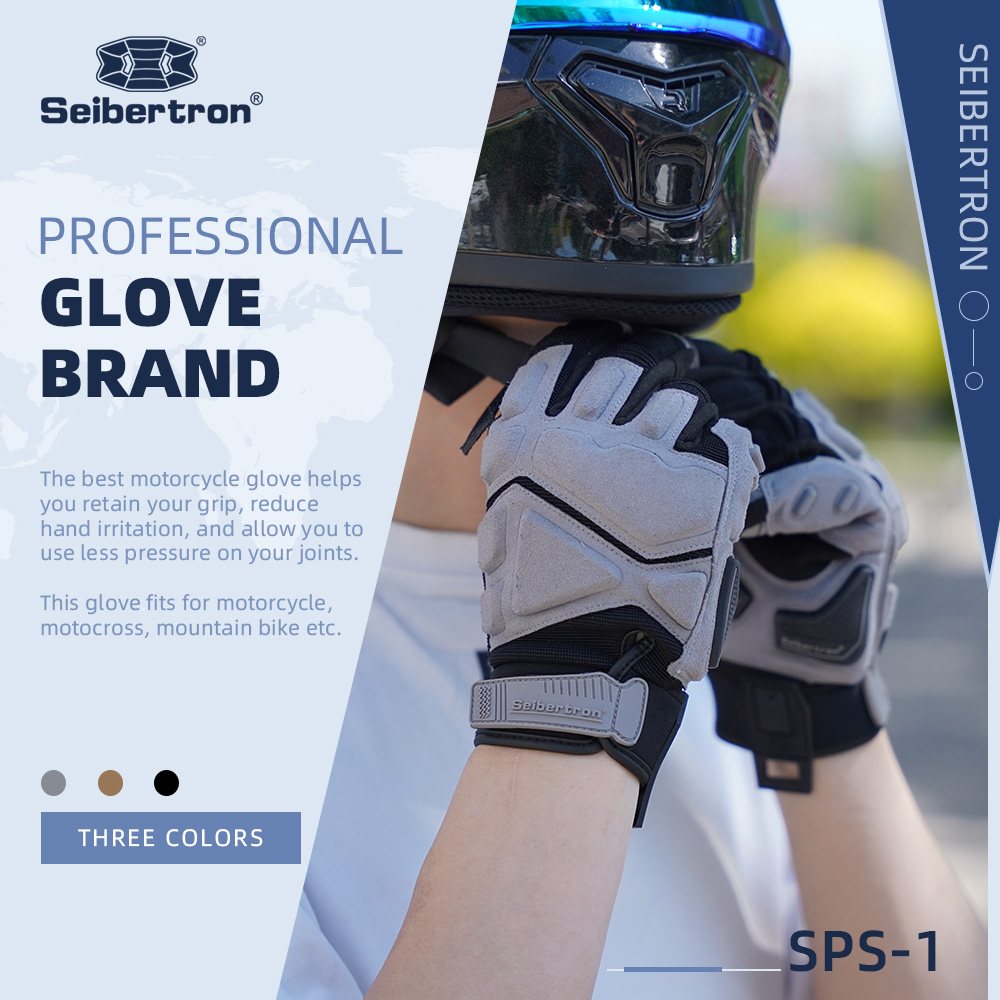 Farbe: Grau | Seibertron SPS-1 Motorradhandschuhe mit Touchscreen-Funktion für alle Finger Bild 05
