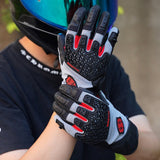 Farbe: Schwarz | Seibertron SPS-10 atmungsaktive, rutschfeste Touchscreen-Motorradhandschuhe aus Leder Bild 12