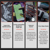Farbe: Grau | Seibertron SPS-10 atmungsaktive, rutschfeste Touchscreen-Leder-Motorradhandschuhe Bild 17