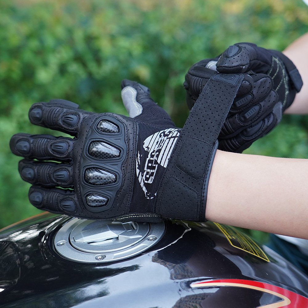 Farbe: Schwarz | Seibertron SPS2 Plus Sommer-Motorradhandschuhe mit Kohlefaser-Knochenschutz Bild 06