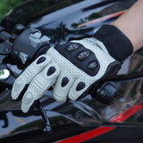 Farbe: Weiß | Seibertron SPS2 Plus Sommer-Motorradhandschuhe mit Kohlefaser-Knochenschutz Bild 11