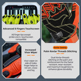 Farbe: Orange | Seibertron SPS2 Plus Sommer-Motorradhandschuhe mit Kohlefaser-Knochenschutz Bild 16