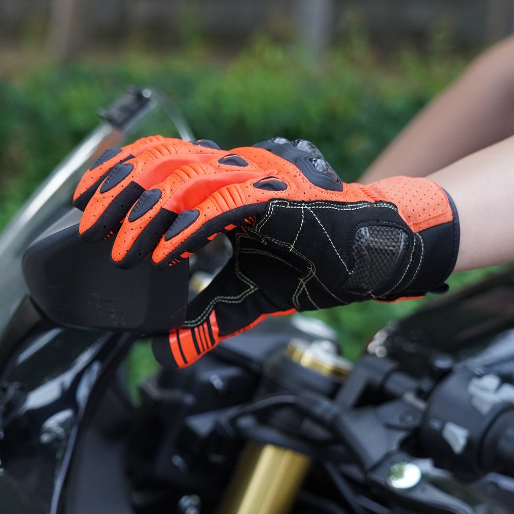 Farbe: Orange | Seibertron SPS2 Plus Sommer-Motorradhandschuhe mit Kohlefaser-Knochenschutz Bild 18