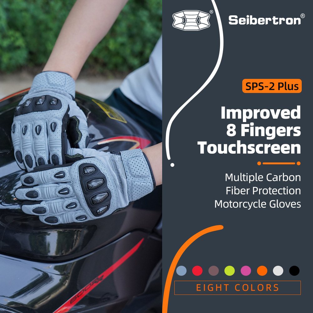 Farbe: Grau | Seibertron SPS2 Plus Sommer-Motorradhandschuhe mit Carbon-Knöchelschutz Bild 19