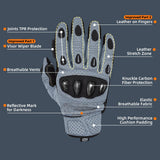 Farbe: Grau | Seibertron SPS2 Plus Sommer-Motorradhandschuhe mit Carbon-Knöchelschutz Bild 20