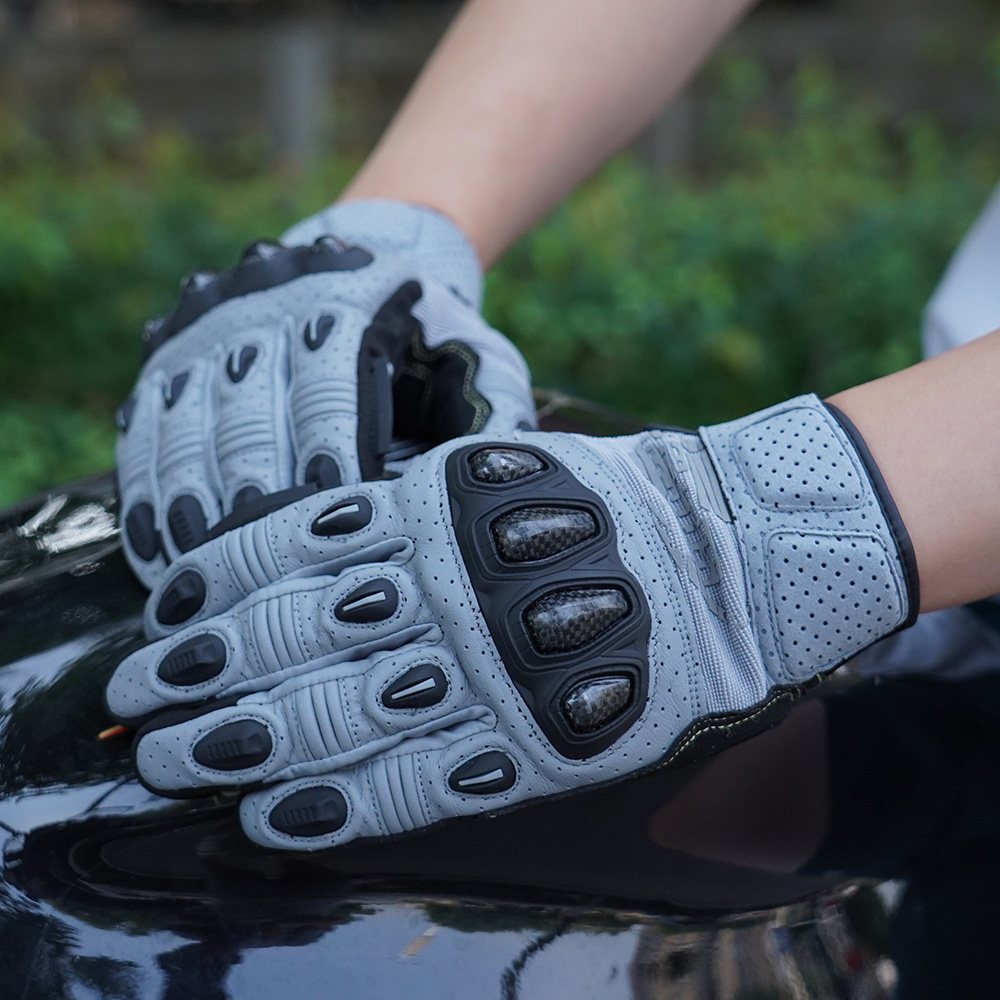 Farbe: Grau | Seibertron SPS2 Plus Sommer-Motorradhandschuhe mit Carbon-Knöchelschutz Bild 23