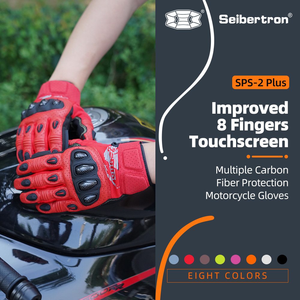 Farbe: Rot | Seibertron SPS2 Plus Sommer-Motorradhandschuhe mit Carbon-Knöchelschutz Bild 25